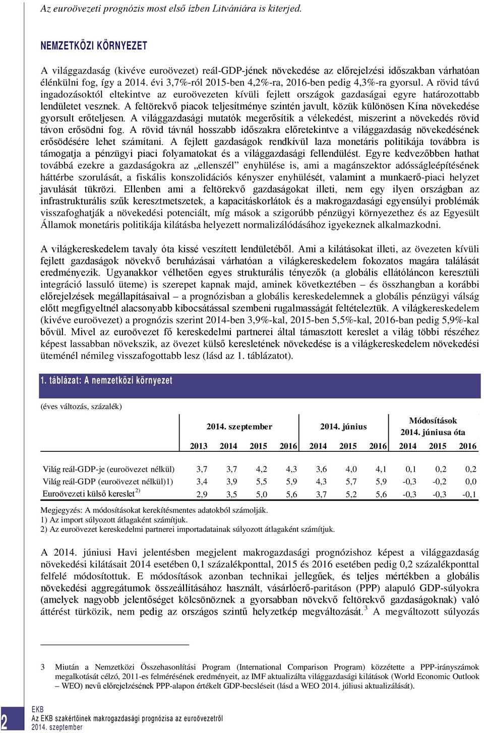 évi 3,7%-ról 2015-ben 4,2%-ra, 2016-ben pedig 4,3%-ra gyorsul. A rövid távú ingadozásoktól eltekintve az euroövezeten kívüli fejlett országok gazdaságai egyre határozottabb lendületet vesznek.