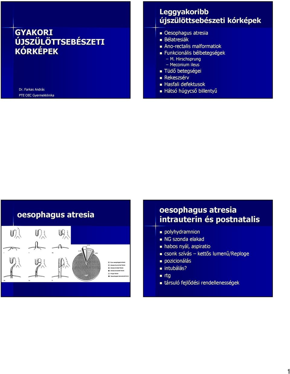 malformatiok Funkcionális bélbetegsb lbetegségek gek M.