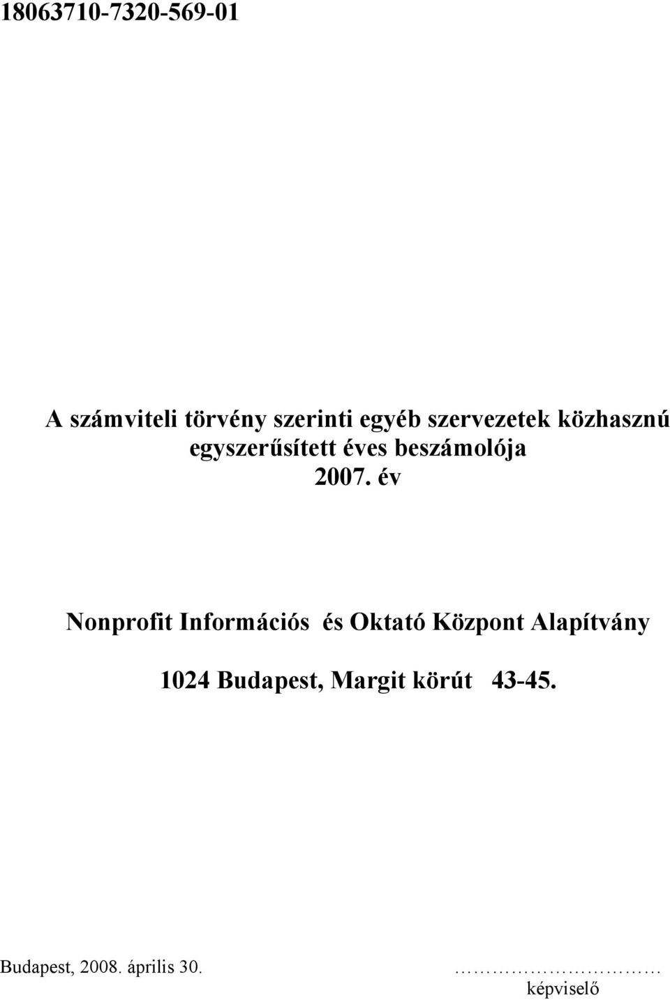 év Nonprofit Információs és Oktató Központ Alapítvány 1024