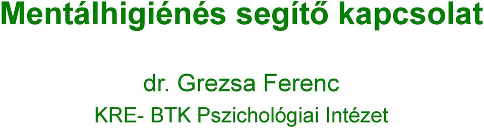 Grezsa Ferenc KRE-