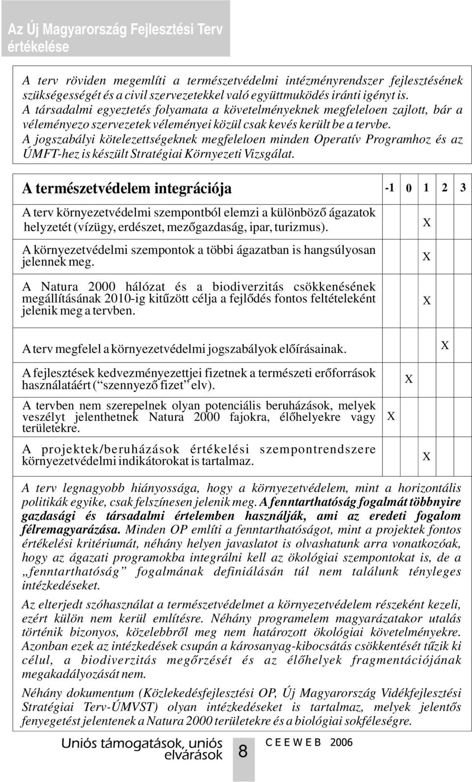 A jogszabályi kötelezettségeknek megfeleloen minden Operatív Programhoz és az ÚMFT-hez is készült Stratégiai Környezeti Vizsgálat.