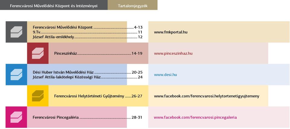 hu Dési Huber István Művelődési Ház... 20-25 József Attila-lakótelepi Közösségi Ház...24 www.desi.