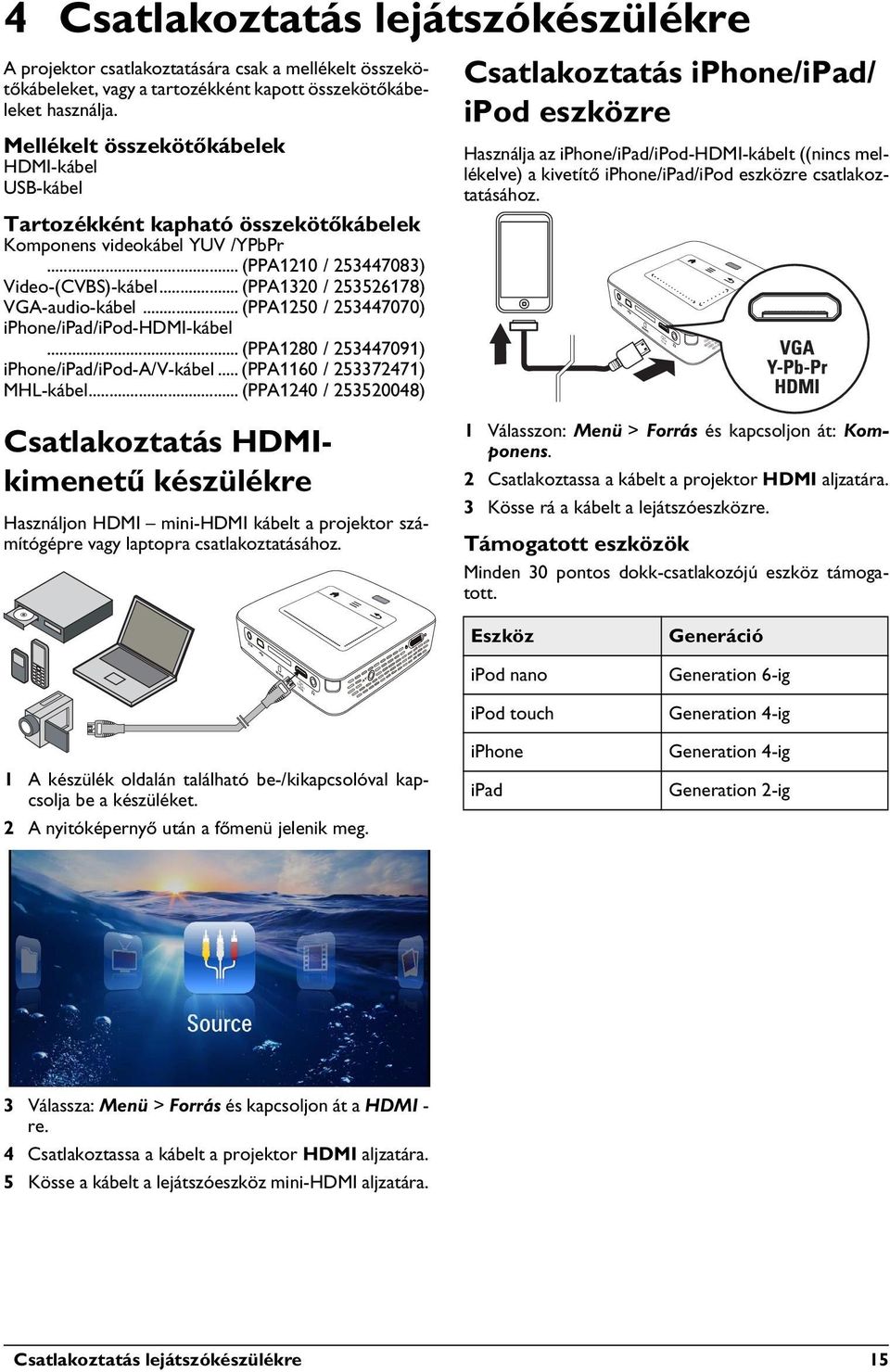 .. (PPA1320 / 253526178) VGA-audio-kábel... (PPA1250 / 253447070) iphone/ipad/ipod-hdmi-kábel... (PPA1280 / 253447091) iphone/ipad/ipod-a/v-kábel... (PPA1160 / 253372471) MHL-kábel.