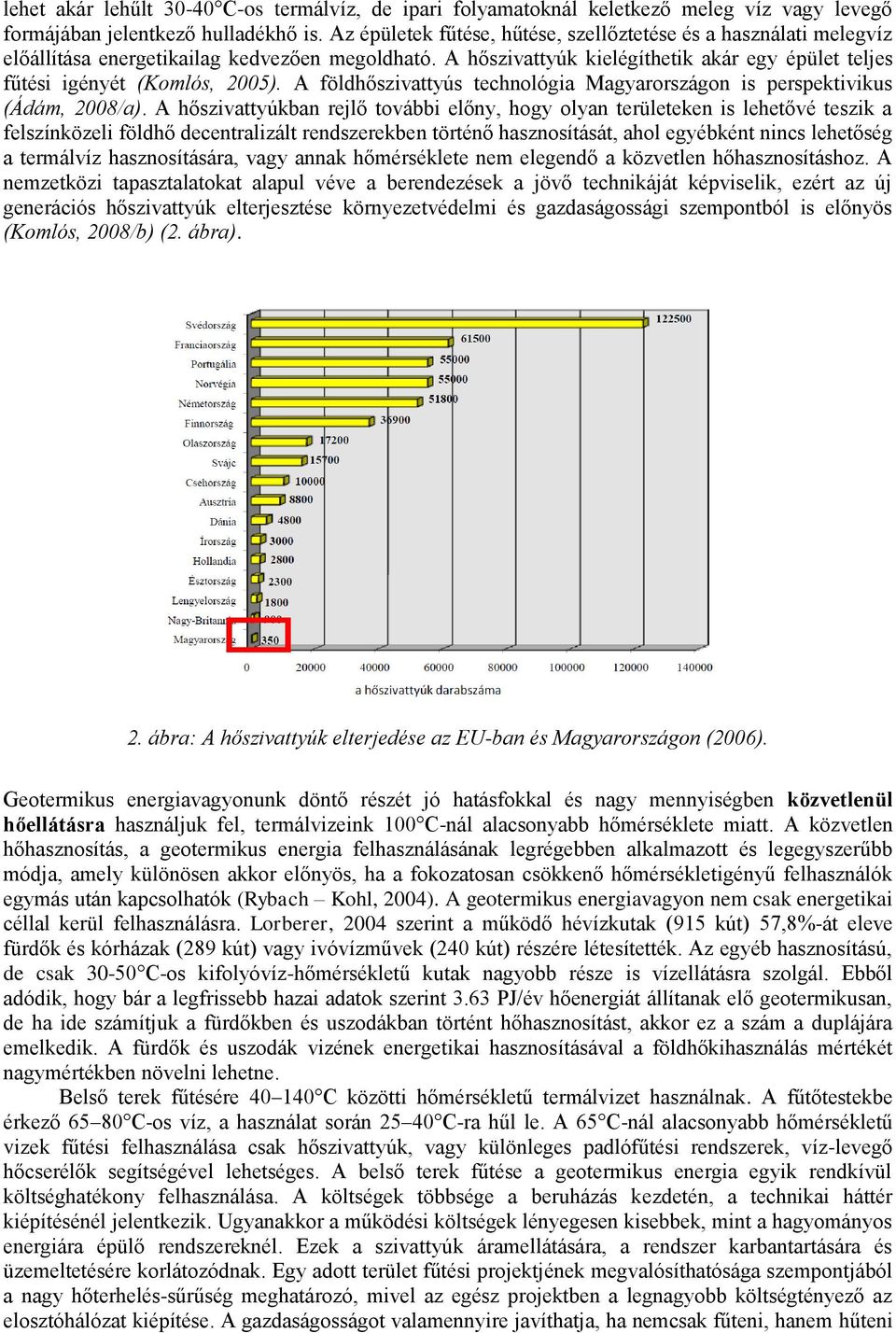 A földhőszivattyús technológia Magyarországon is perspektivikus (Ádám, 2008/a).