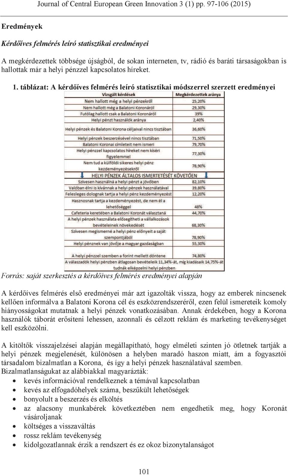 táblázat: A kérdőíves felmérés leíró statisztikai módszerrel szerzett eredményei Forrás: saját szerkesztés a kérdőíves felmérés eredményei alapján A kérdőíves felmérés első eredményei már azt