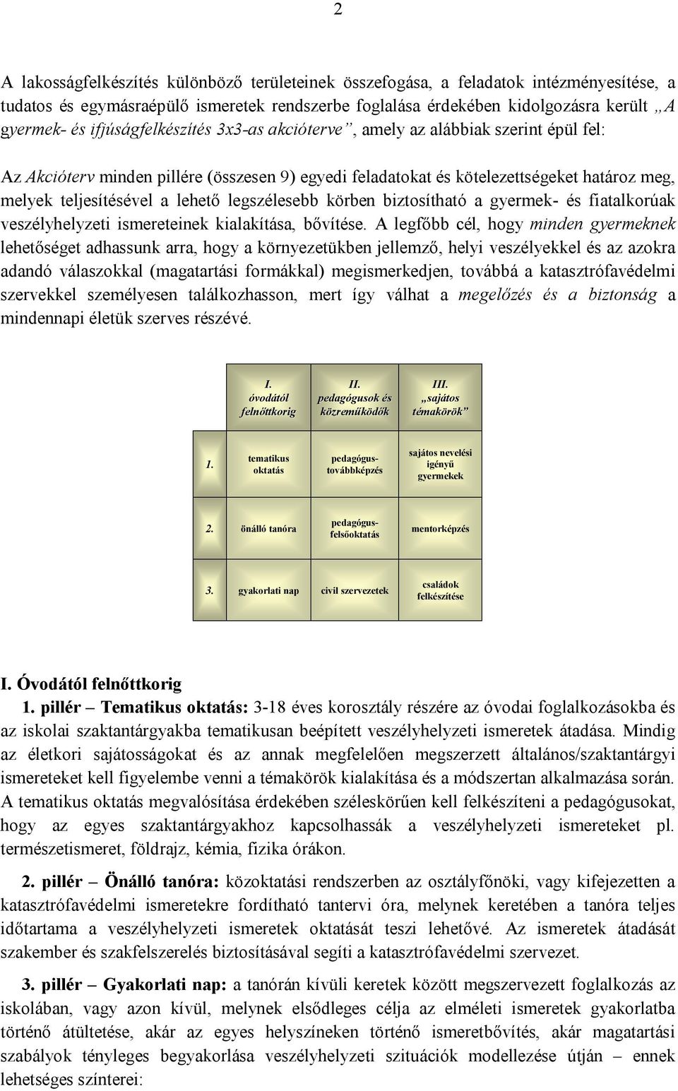 legszélesebb körben biztosítható a gyermek- és fiatalkorúak veszélyhelyzeti ismereteinek kialakítása, bővítése.