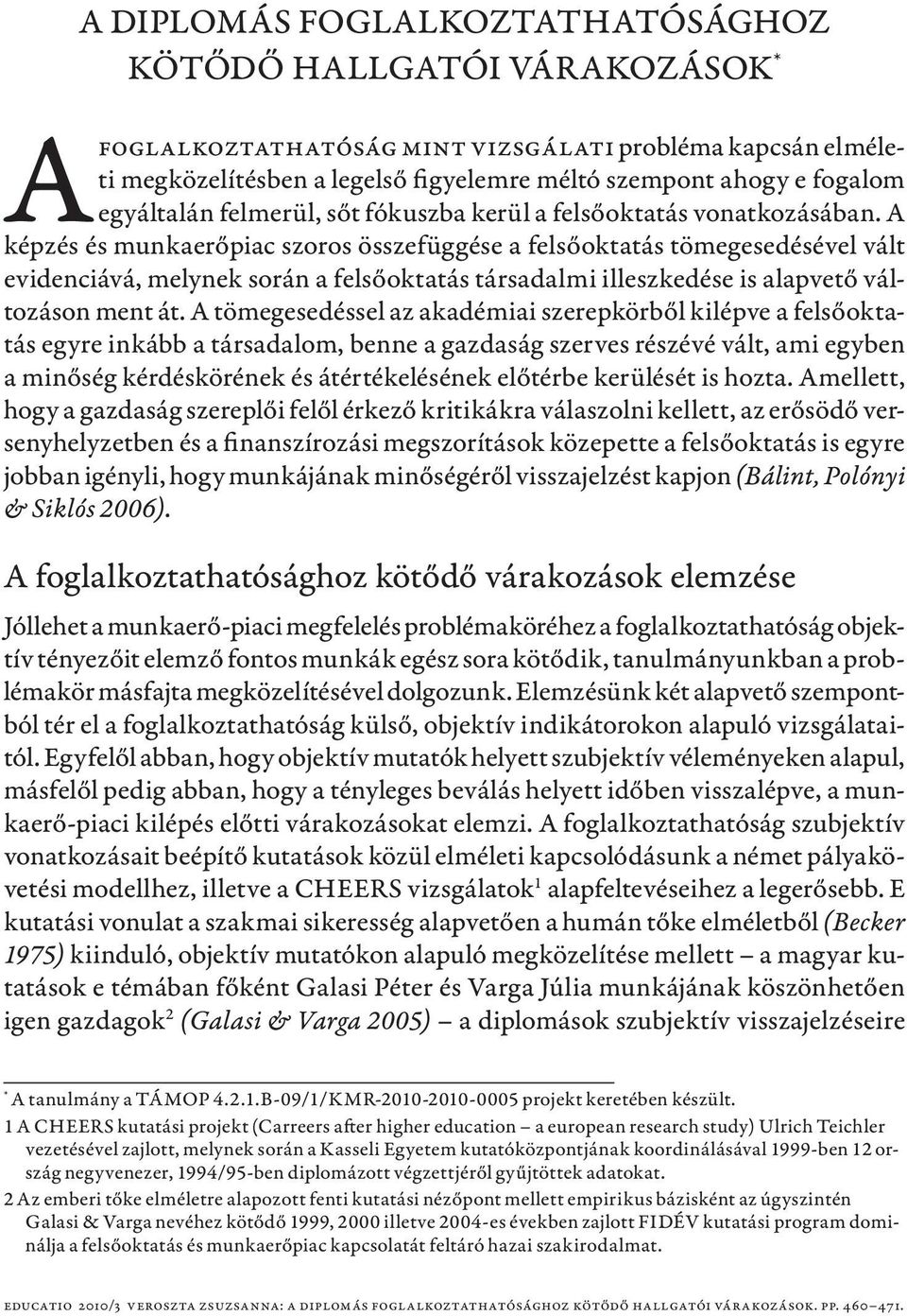 A képzés és munkaerőpiac szoros összefüggése a felsőoktatás tömegesedésével vált evidenciává, melynek során a felsőoktatás társadalmi illeszkedése is alapvető változáson ment át.