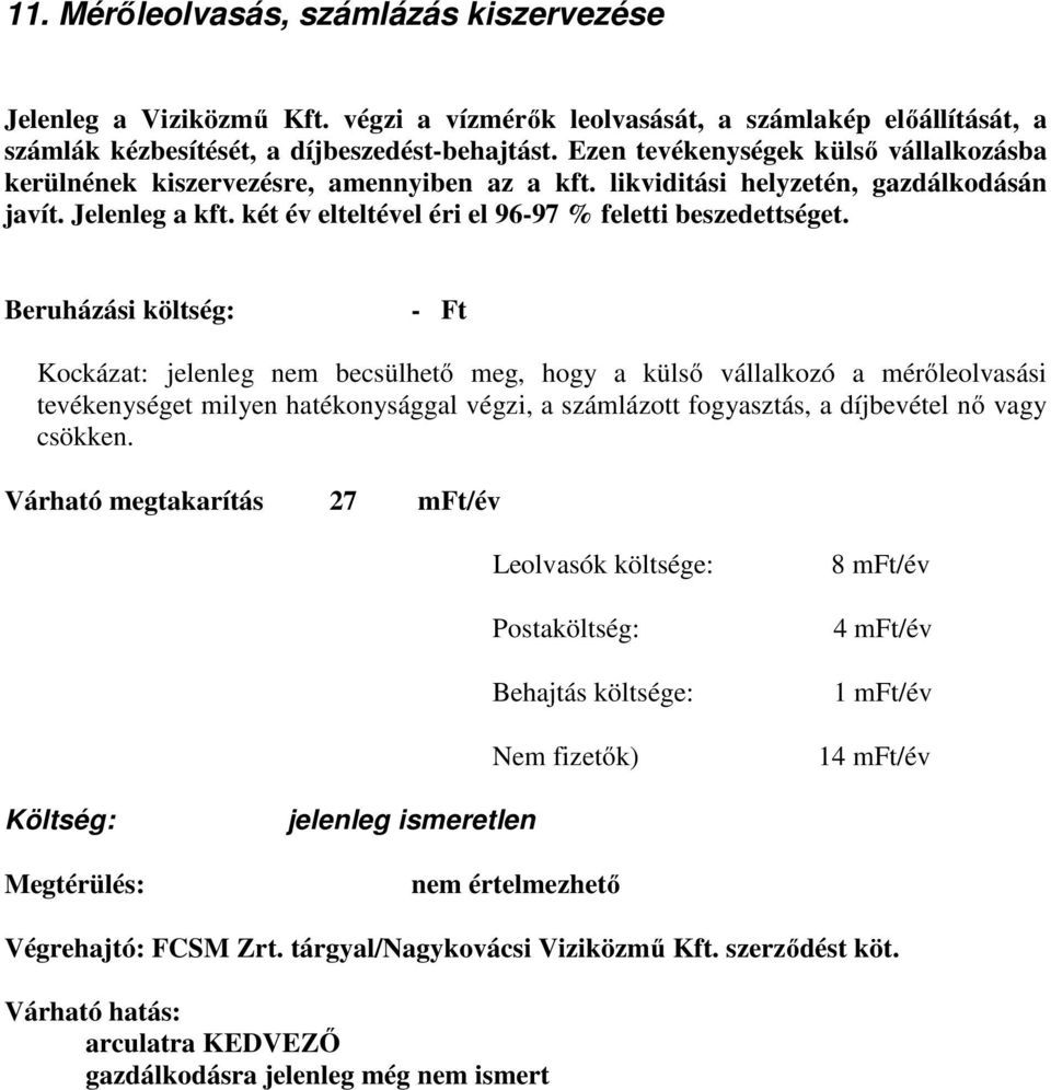 két év elteltével éri el 96-97 % feletti beszedettséget.