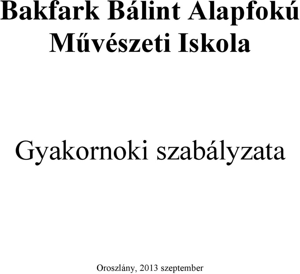 Iskola Gyakornoki