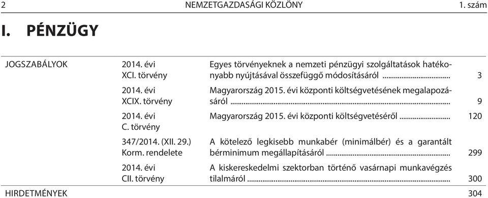 .. 3 Magyarország 05. évi központi költségvetésének megalapozásáról... 9 Magyarország 05. évi központi költségvetéséről.