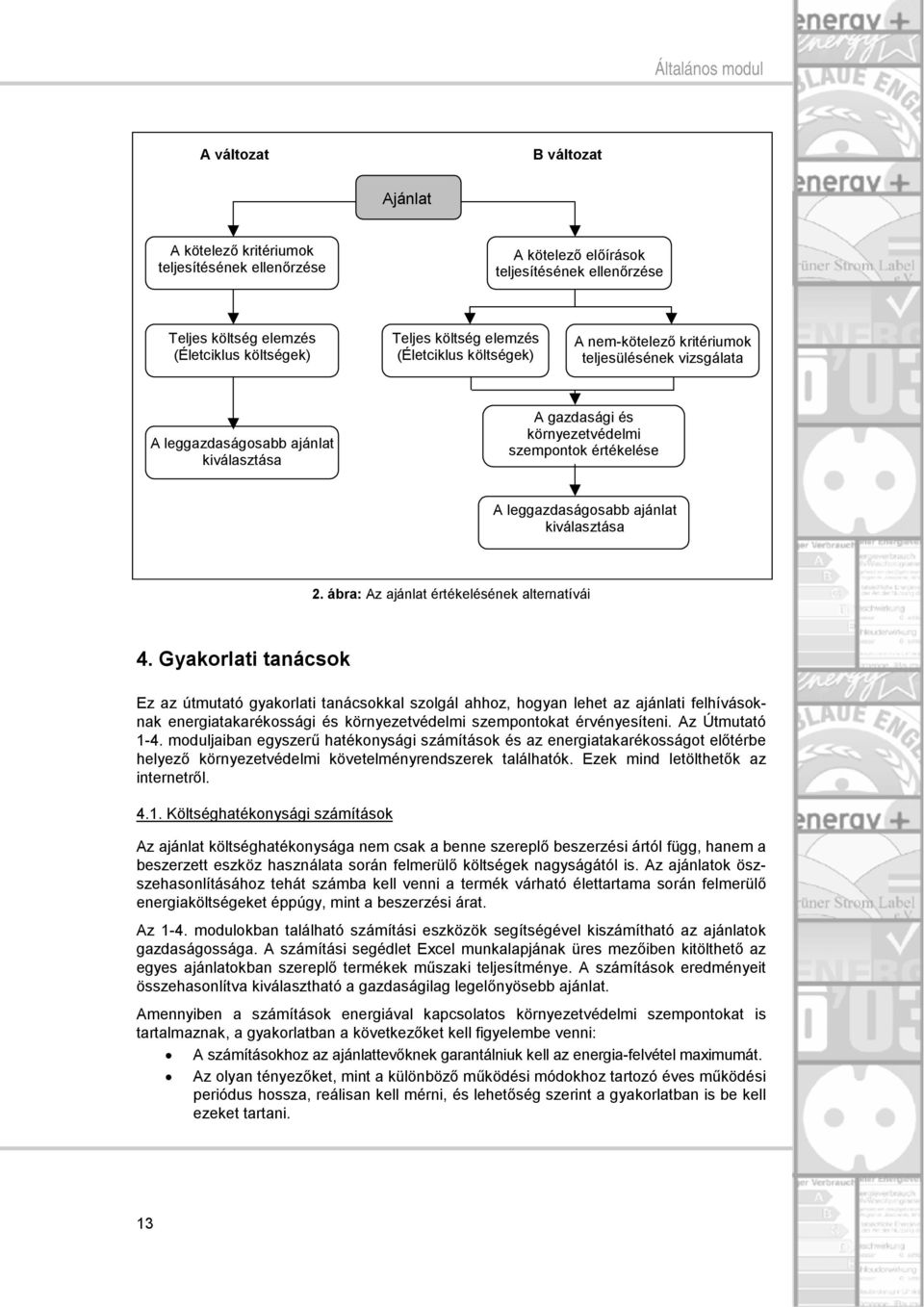 kiválasztása 2. ábra: Az ajánlat értékelésének alternatívái 4.