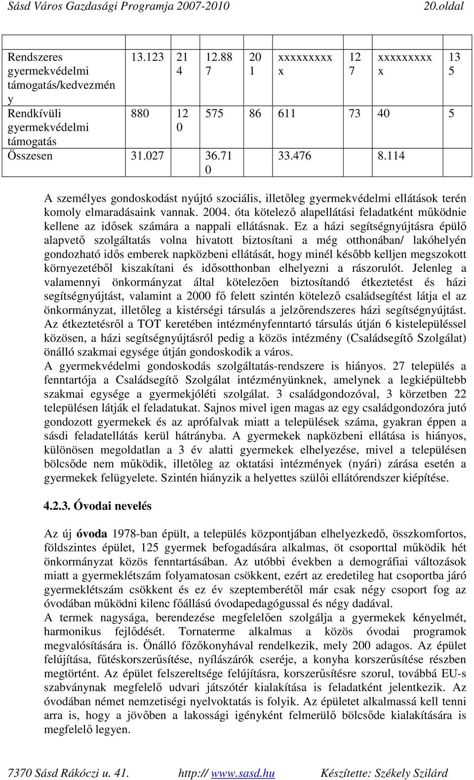 óta kötelezı alapellátási feladatként mőködnie kellene az idısek számára a nappali ellátásnak.