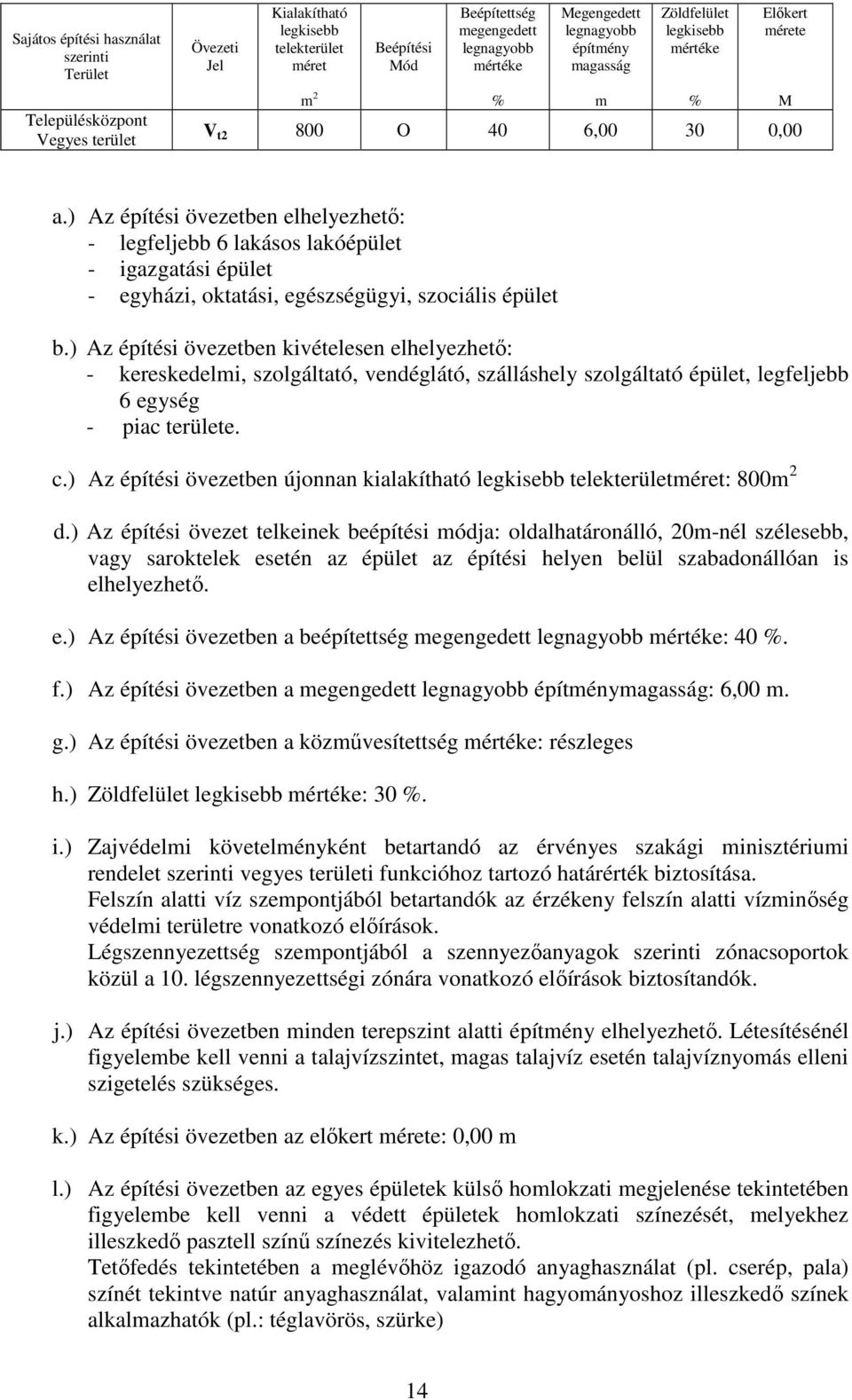) Az építési övezetben kivételesen elhelyezhető: - kereskedeli, szolgáltató, vendéglátó, szálláshely szolgáltató épület, legfeljebb 6 egység - piac területe. c.
