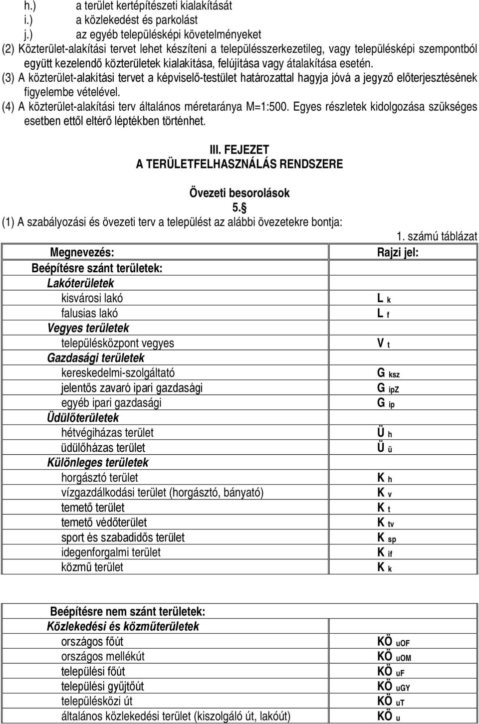 vagy átalakítása esetén. (3) A közterület-alakítási tervet a képviselő-testület határozattal hagyja jóvá a jegyző előterjesztésének figyelembe vételével.