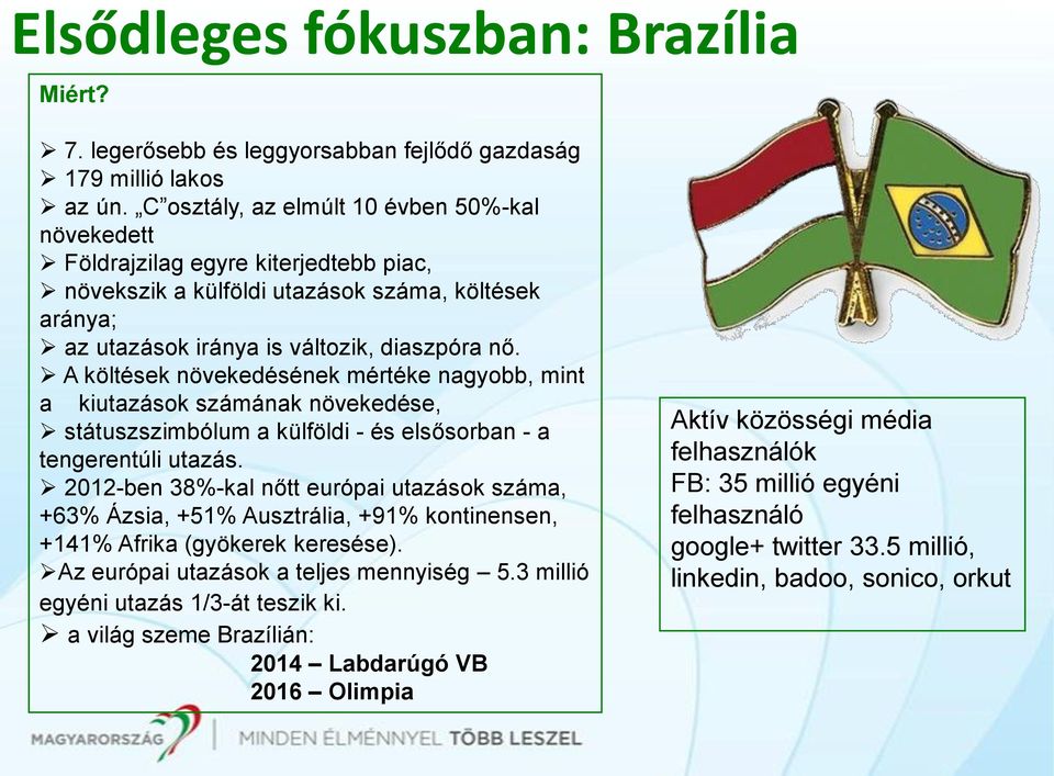 A költések növekedésének mértéke nagyobb, mint a kiutazások számának növekedése, státuszszimbólum a külföldi - és elsősorban - a tengerentúli utazás.