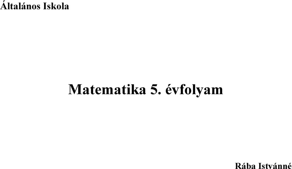 Matematika 5.