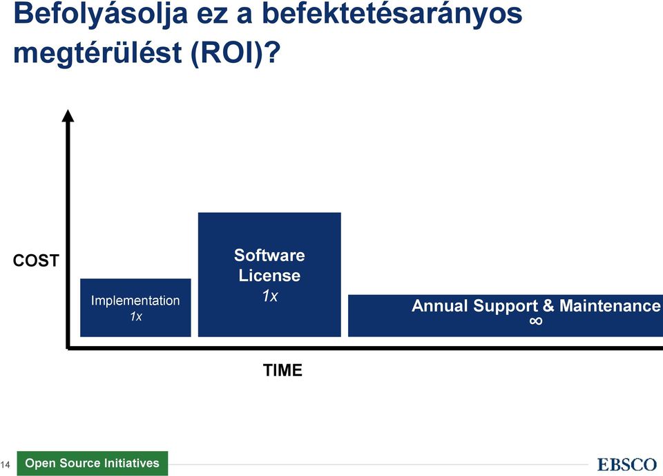 COST Implementation 1x Software License 1x