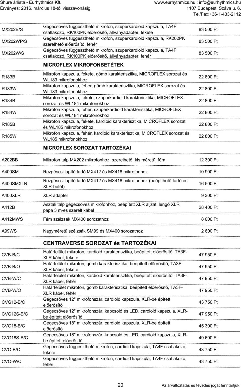 fehér MICROFLEX MIKROFONBETÉTEK Mikrofon kapszula, fekete, gömb karakterisztika, MICROFLEX sorozat és WL183 mikrofonokhoz Mikrofon kapszula, fehér, gömb karakterisztika, MICROFLEX sorozat és WL183