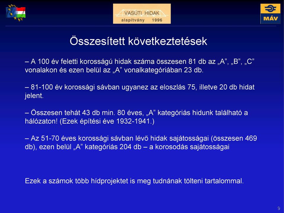 80 éves, A kategóriás hidunk található a hálózaton! (Ezek építési éve 1932-1941.