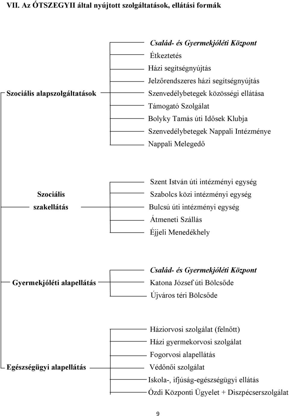 Szabolcs közi intézményi egység Bulcsú úti intézményi egység Átmeneti Szállás Éjjeli Menedékhely Gyermekjóléti alapellátás Család- és Gyermekjóléti Központ Katona József úti Bölcsőde Újváros téri