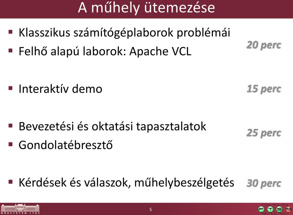 perc Bevezetési és oktatási tapasztalatok Gondolatébresztő