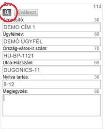 Az új tevékenység első adatblokkja nem változik, mivel ez a túra fejléce, amely egységbe zárja a tevékenységeket. Ez nem is módosítható: Az Új gomb használata 25.