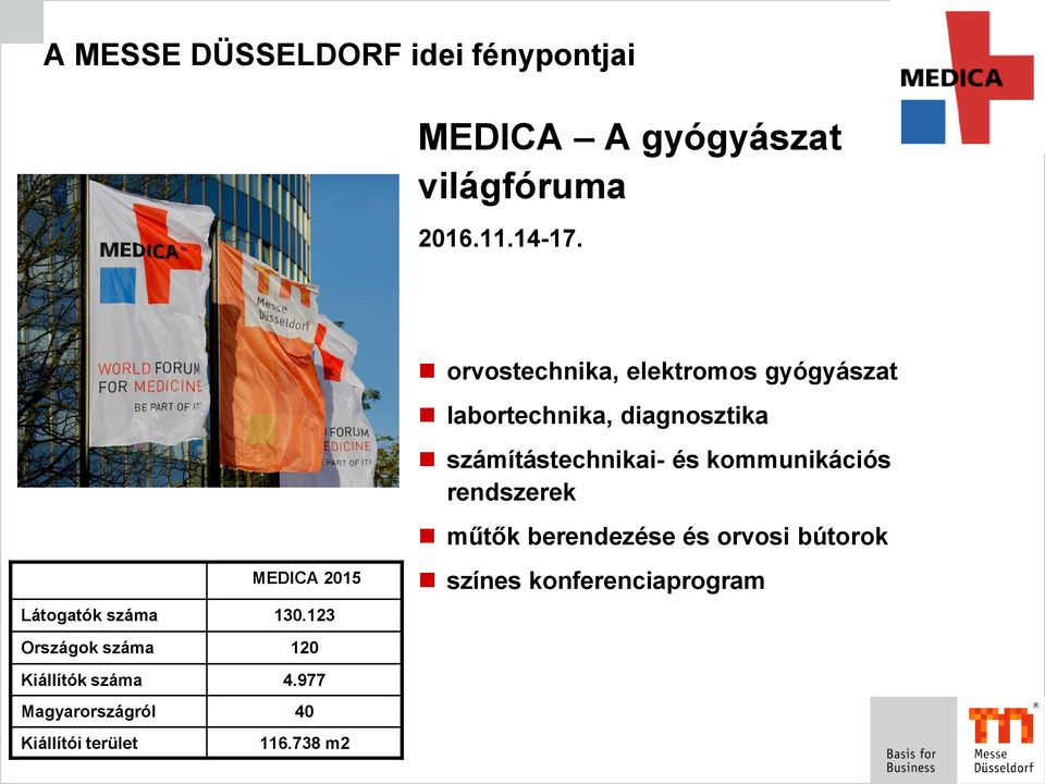 kommunikációs rendszerek műtők berendezése és orvosi bútorok MEDICA 2015 Látogatók száma 130.