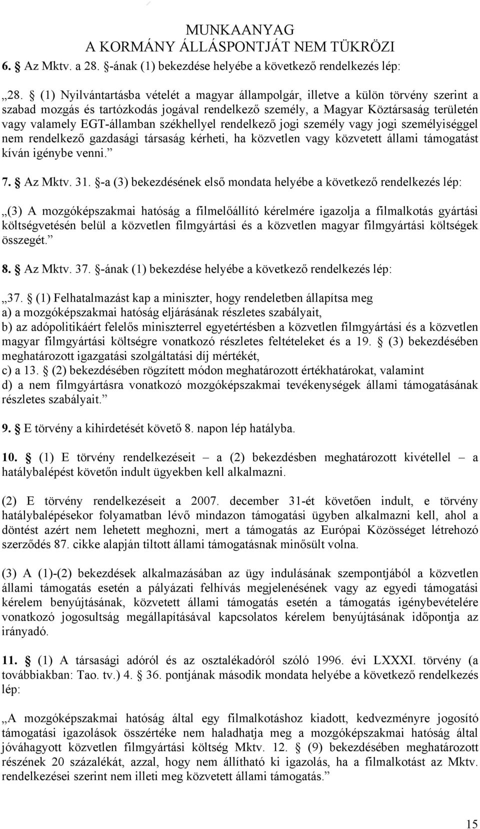 székhellyel rendelkező jogi személy vagy jogi személyiséggel nem rendelkező gazdasági társaság kérheti, ha közvetlen vagy közvetett állami támogatást kíván igénybe venni. 7. Az Mktv. 31.