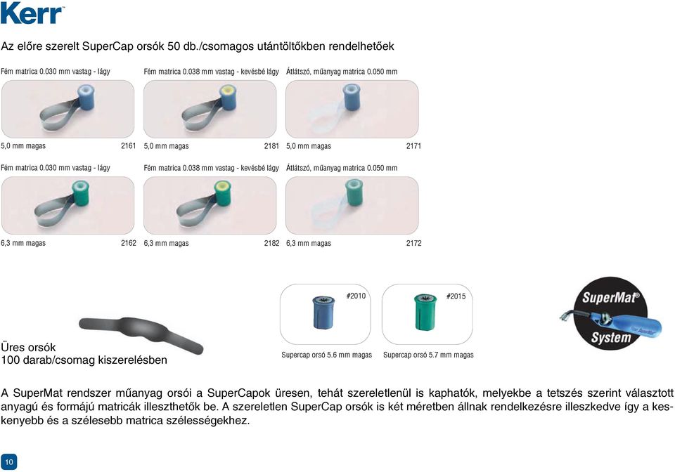 050 mm 6,3 mm magas 2162 6,3 mm magas 2182 6,3 mm magas 2172 #2010 #2015 Üres orsók 100 darab/csomag kiszerelésben Supercap orsó 5.6 mm magas Supercap orsó 5.