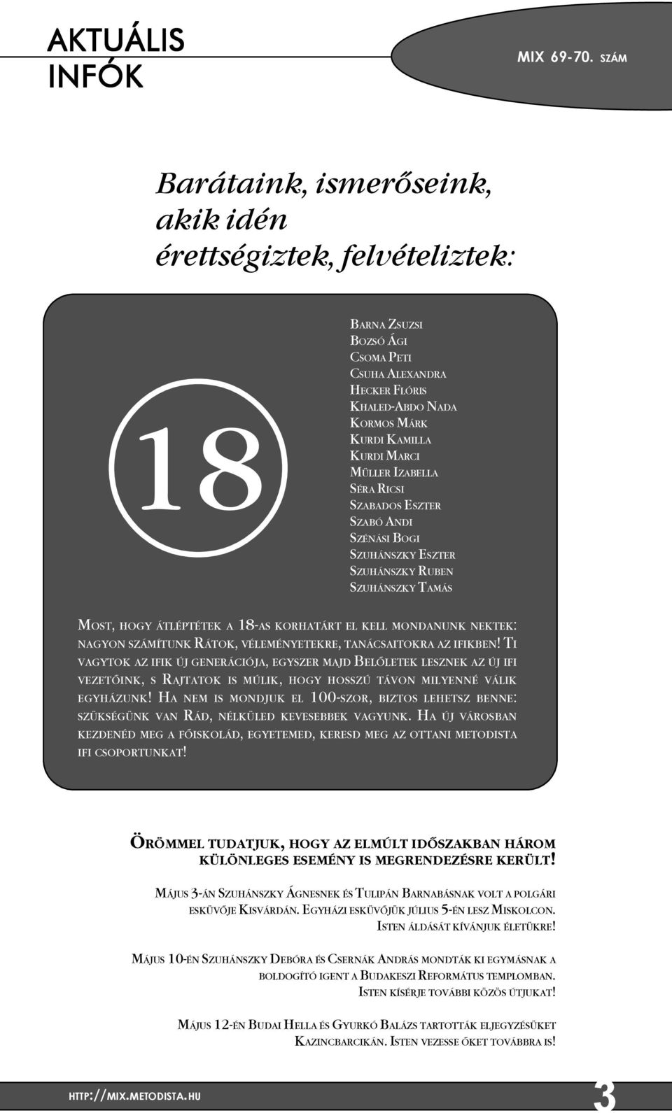 IZABELLA SÉRA RICSI SZABADOS ESZTER SZABÓ ANDI SZÉNÁSI BOGI SZUHÁNSZKY ESZTER SZUHÁNSZKY RUBEN SZUHÁNSZKY TAMÁS MOST, HOGY ÁTLÉPTÉTEK A 18-AS KORHATÁRT EL KELL MONDANUNK NEKTEK: NAGYON SZÁMÍTUNK