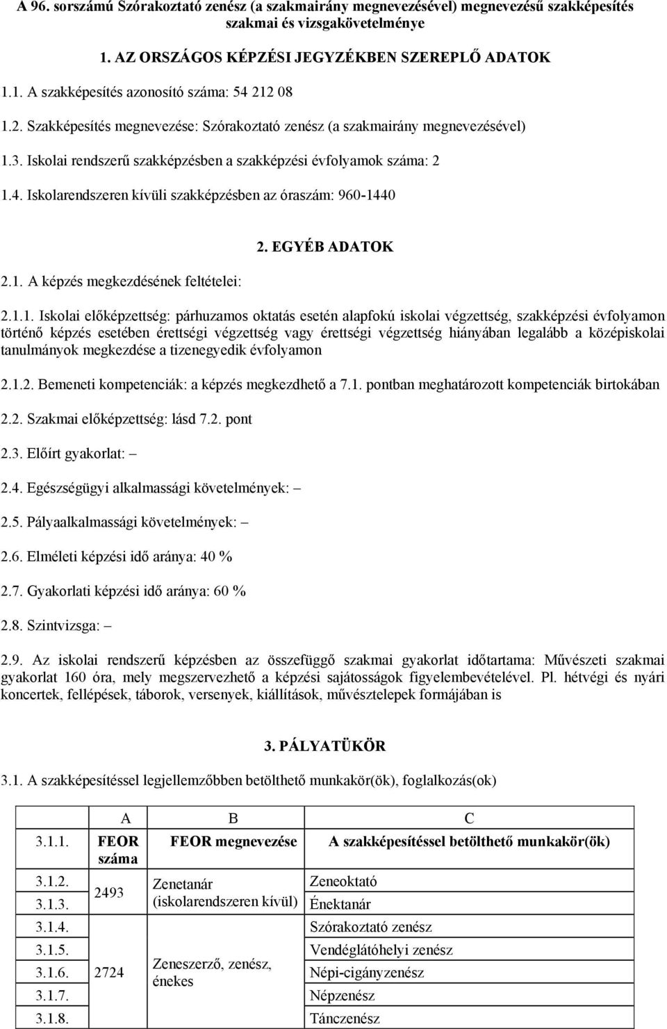 Iskolarendszeren kívüli szakképzésben az óraszám: 960-14