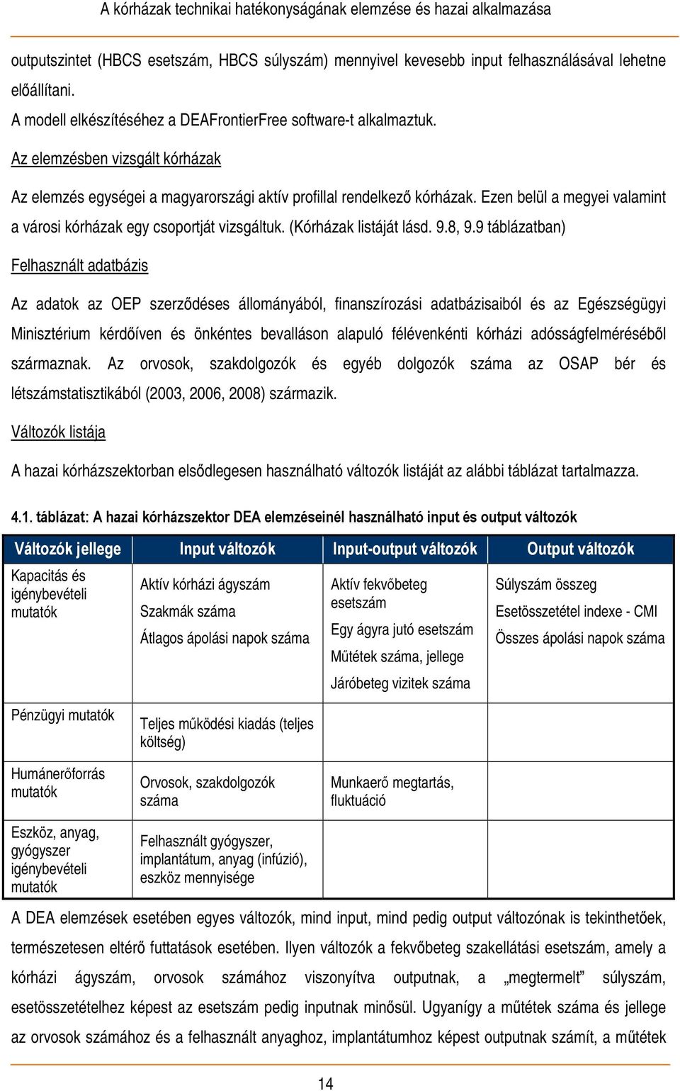 (Kórházak listáját lásd. 9.8, 9.