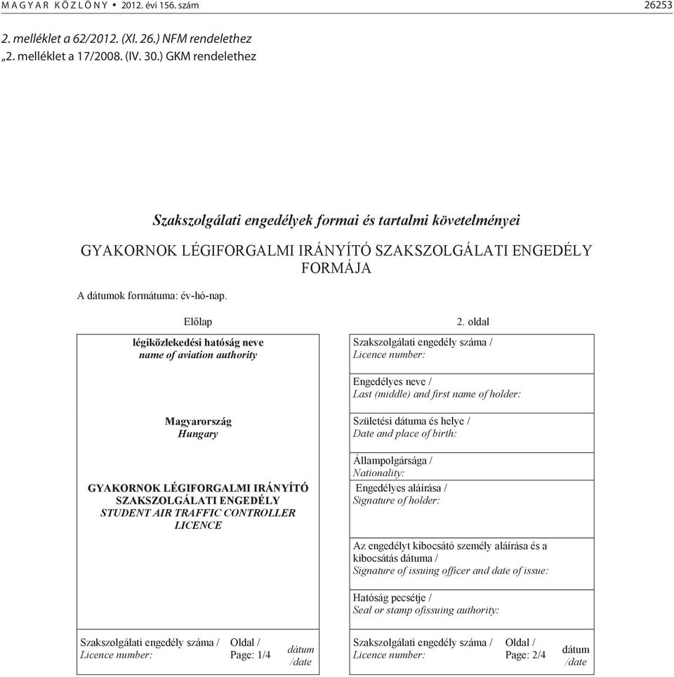 El lap légiközlekedési hatóság neve name of aviation authority 2.