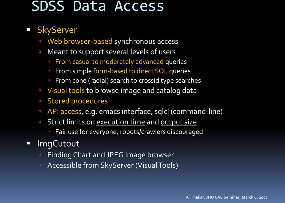 Stored procedures API access, e.g.