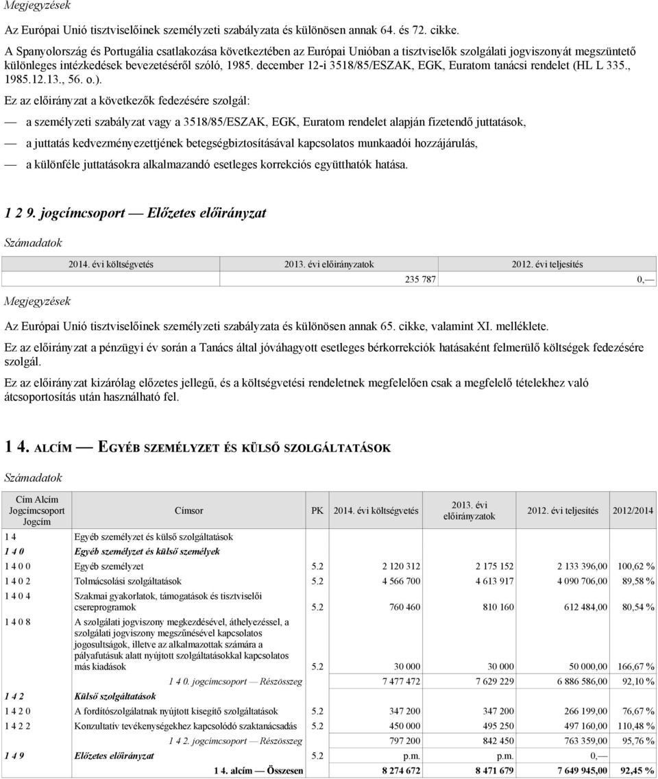 december 12-i 3518/85/ESZAK, EGK, Euratom tanácsi rendelet (HL L 335., 1985.12.13., 56. o.).