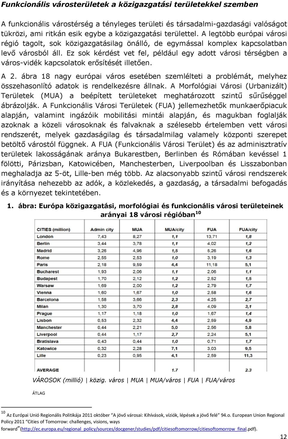 Ez sok kérdést vet fel, például egy adott városi térségben a város-vidék kapcsolatok erősítését illetően. A 2.