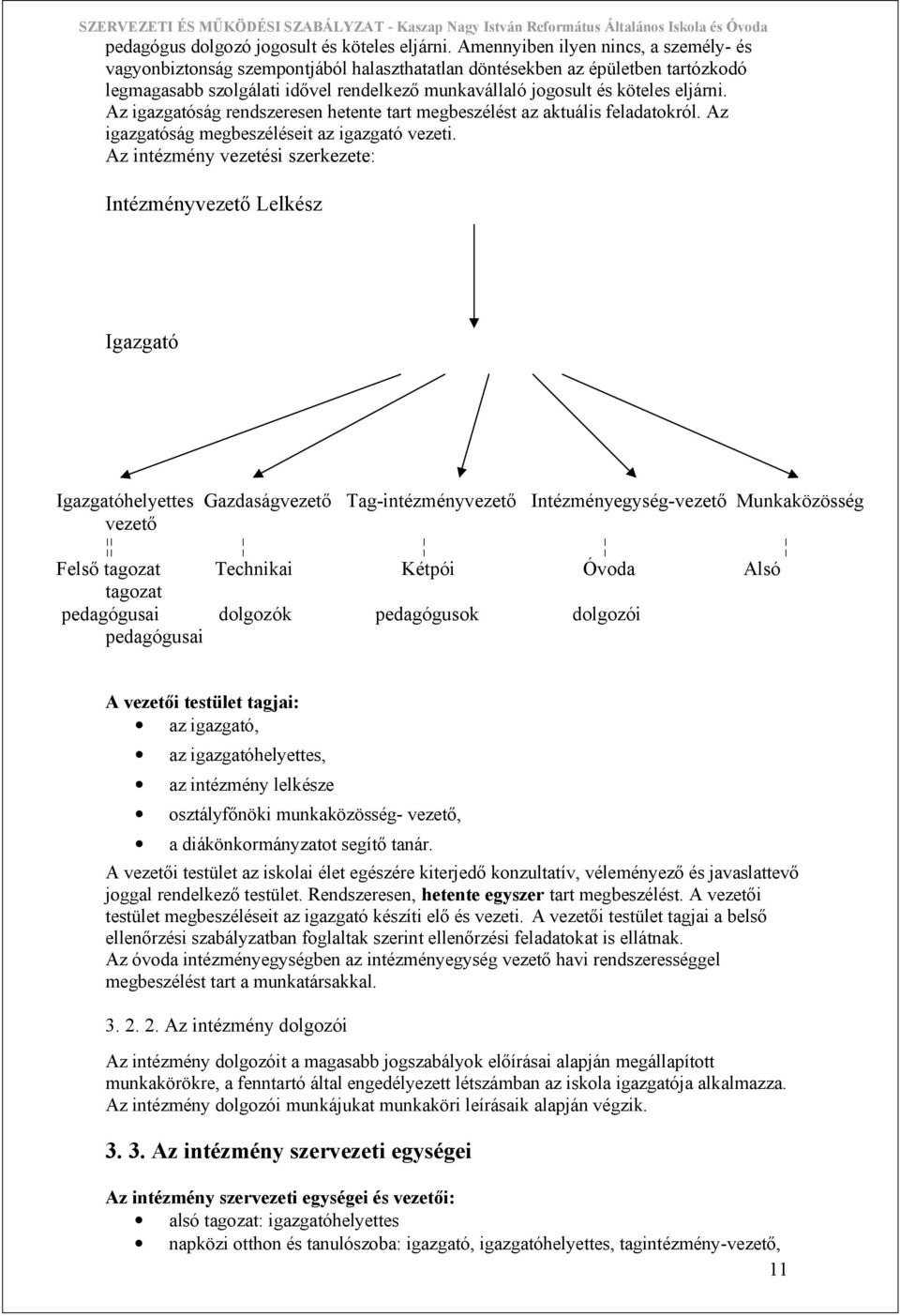 eljárni. Az igazgatóság rendszeresen hetente tart megbeszélést az aktuális feladatokról. Az igazgatóság megbeszéléseit az igazgató vezeti.