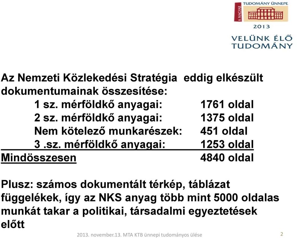 mérföldkő anyagai: 1375 oldal Nem kötelező munkarésze