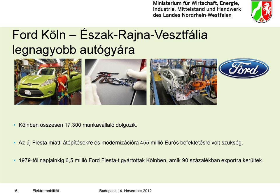 Az új Fiesta miatti átépítésekre és modernizációra 455 millió Eurós befektetésre volt