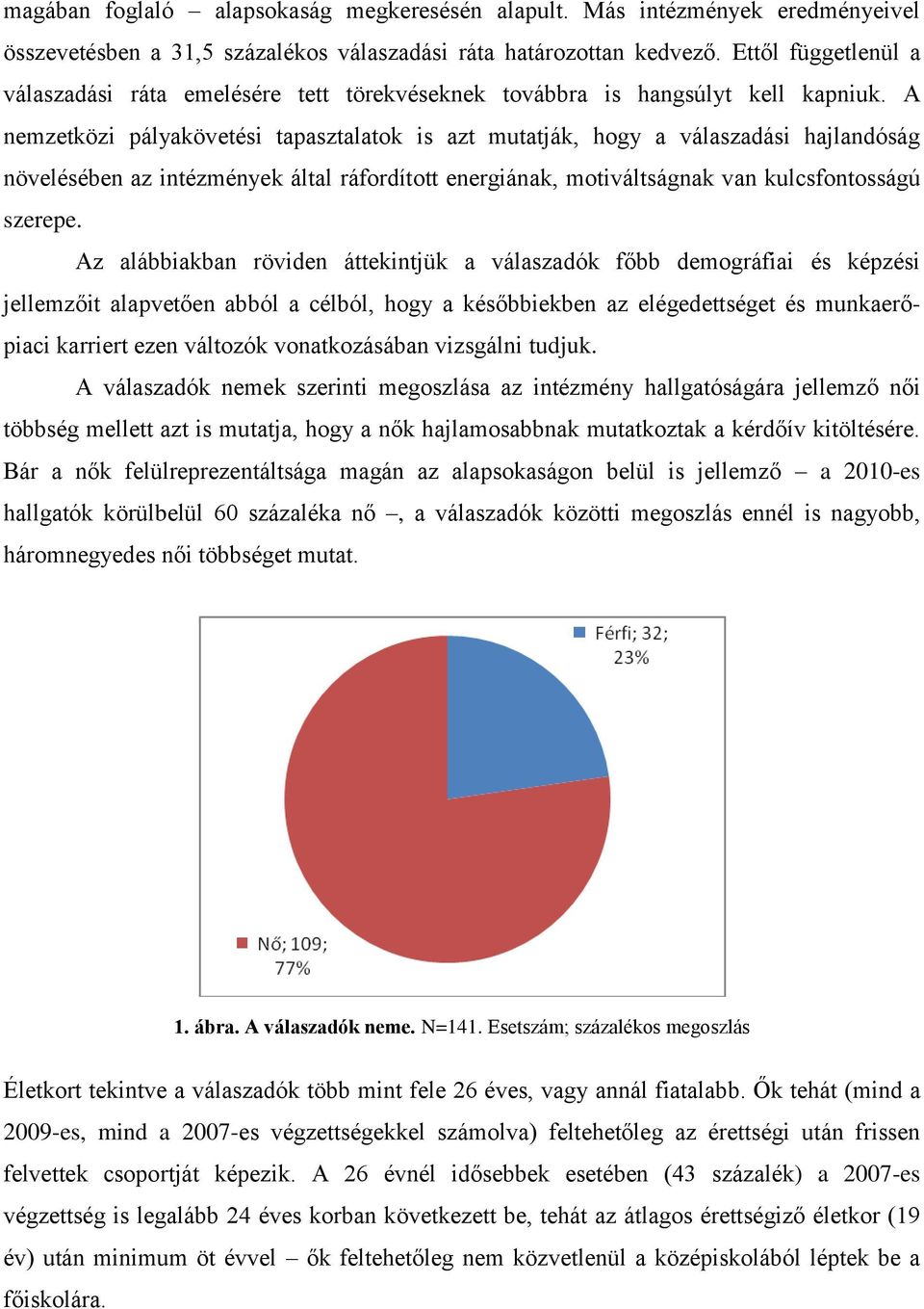 A nemzetközi pályakövetési tapasztalatok is azt mutatják, hogy a válaszadási hajlandóság növelésében az intézmények által ráfordított energiának, motiváltságnak van kulcsfontosságú szerepe.