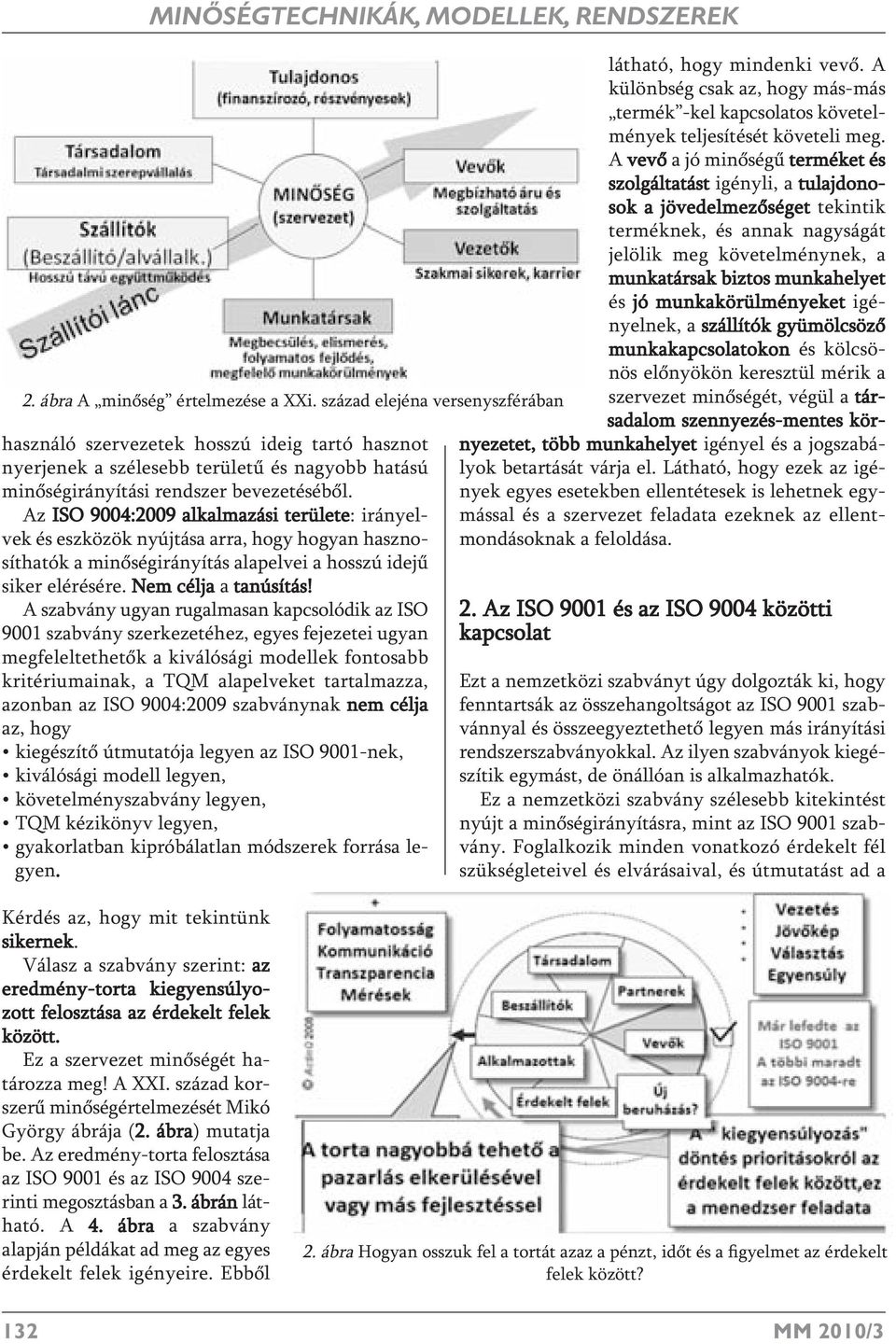 Az ISO 9004:2009 alkalmazási területe: irányelvek és eszközök nyújtása arra, hogy hogyan hasznosíthatók a minőségirányítás alapelvei a hosszú idejű siker elérésére. Nem célja a tanúsítás!