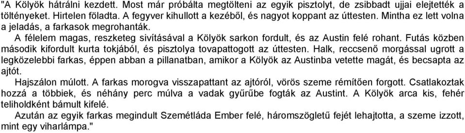 Futás közben második kifordult kurta tokjából, és pisztolya tovapattogott az úttesten.