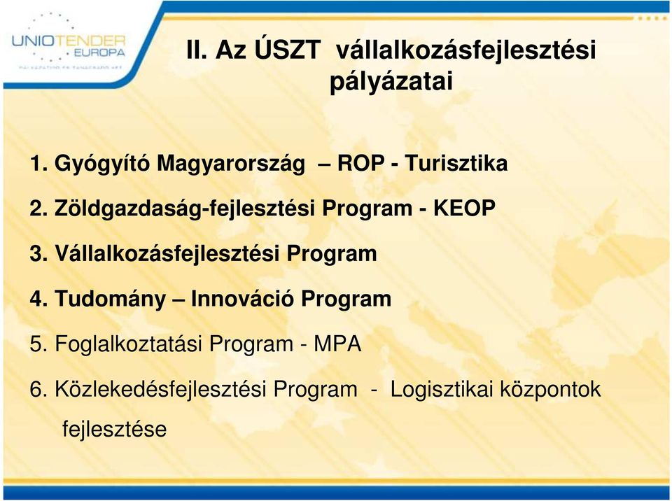 Zöldgazdaság-fejlesztési Program - KEOP 3.