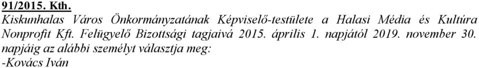 Halasi Média és Kultúra Nonprofit Kft.