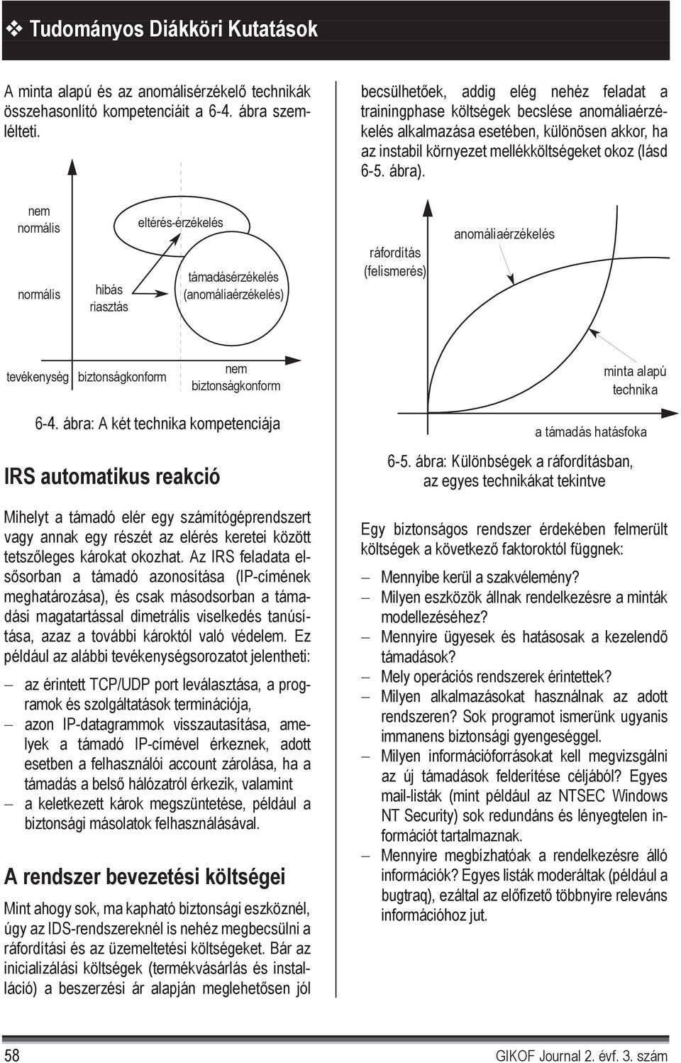 nem normális normális hibás riasztás eltérés-érzékelés támadásérzékelés (anomáliaérzékelés) ráfordítás (felismerés) anomáliaérzékelés tevékenység biztonságkonform nem biztonságkonform minta alapú