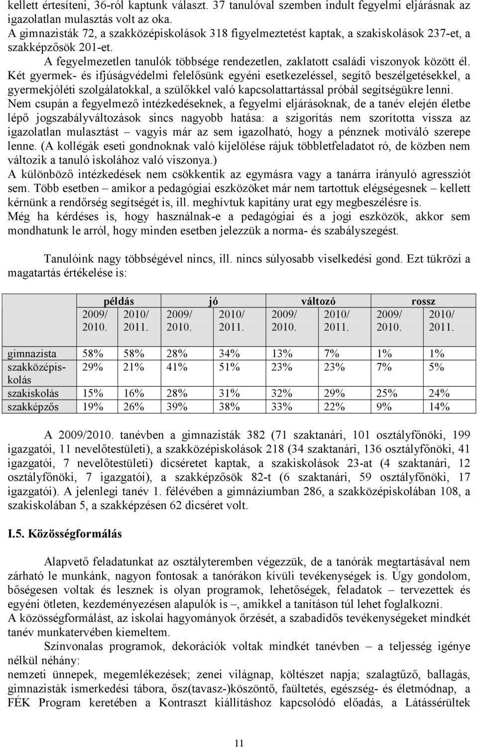 Két gyermek- és ifjúságvédelmi felelősünk egyéni esetkezeléssel, segítő beszélgetésekkel, a gyermekjóléti szolgálatokkal, a szülőkkel való kapcsolattartással próbál segítségükre lenni.