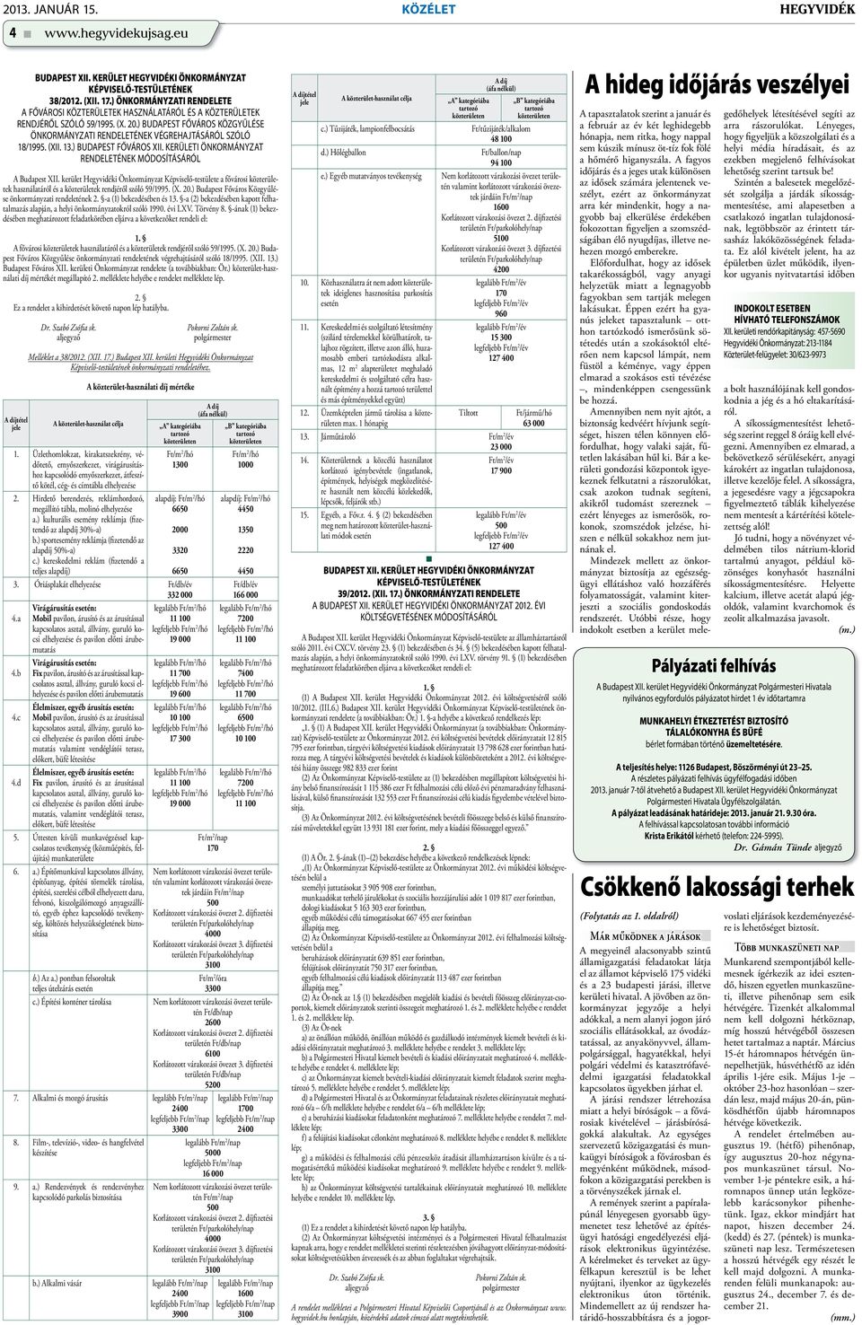 ) BUDAPEST FŐVÁROS KÖZGYŰLÉSE ÖNKORMÁNYZATI RENDELETÉNEK VÉGREHAJTÁSÁRÓL SZÓLÓ 18/1995. (XII. 13.) BUDAPEST FŐVÁROS XII. KERÜLETI ÖNKORMÁNYZAT RENDELETÉNEK MÓDOSÍTÁSÁRÓL A Budapest XII.