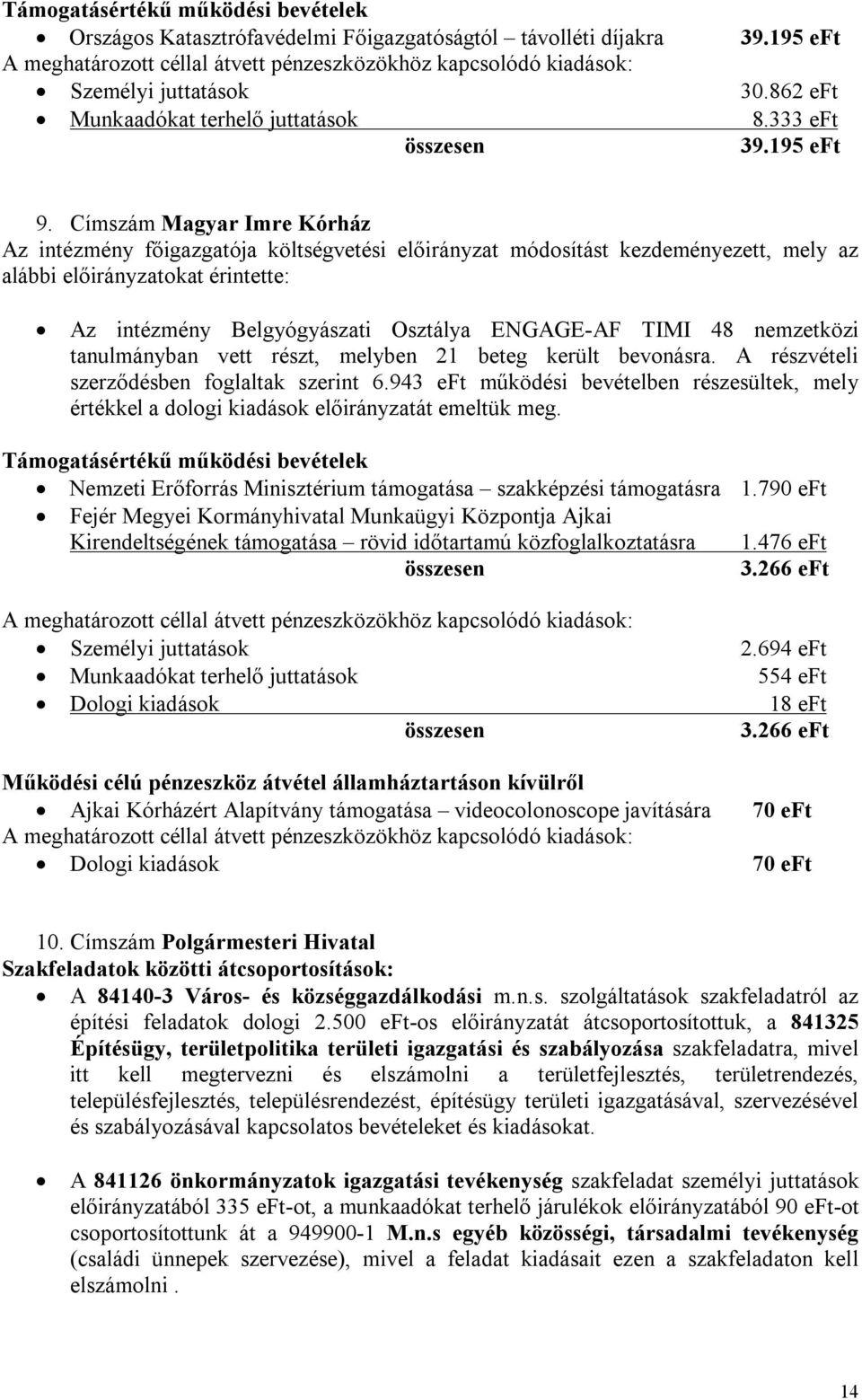 48 nemzetközi tanulmányban vett részt, melyben 21 beteg került bevonásra. A részvételi szerződésben foglaltak szerint 6.