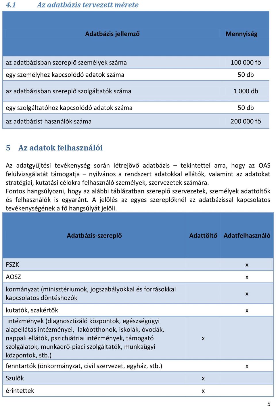 tekintettel arra, hogy az OAS felülvizsgálatát támogatja nyilvános a rendszert adatokkal ellátók, valamint az adatokat stratégiai, kutatási célokra felhasználó személyek, szervezetek számára.