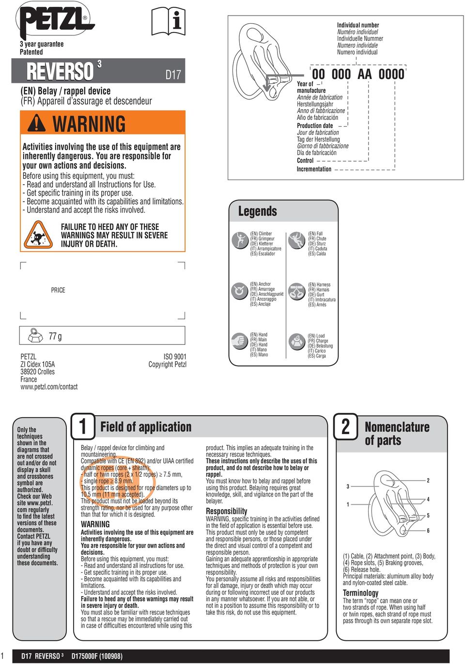 Before using WARNING this equipment, you must: - Read and understand all Instructions for Use. Activities - Get specific involving training in the its use proper of this use.